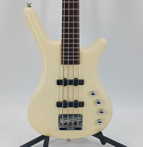 Vist Large View of Product Image Which is Used Warwick ROCKBASS CORVETTE 4 Vintage Bass Guitar White 4-String