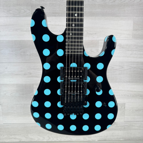 Vist Large View of Product Image Which is Used Kramer NightSwan Electric Guitar - Black / Blue Polka Dot