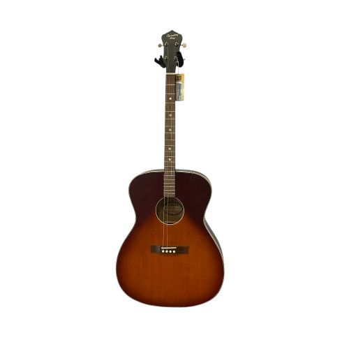 Vist Large View of Product Image Which is Used Recording King ROST-7-TS Solid Top Acoustic Guitar Cherry Sunburst