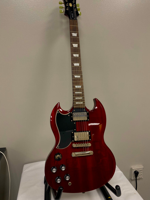 Vist Large View of Product Image Which is Used Epiphone LEFT HANDED SG PRO SG Type Electric Guitar Red 6-String
