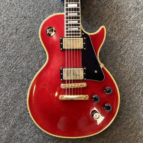 Vist Large View of Product Image Which is Used Gibson LES PAUL CUSTOM 1985 Vintage LP Type Electric Guitar Red 6-String
