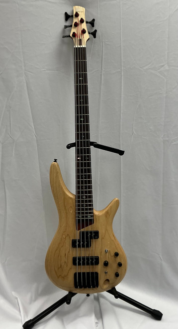 Vist Large View of Product Image Which is Used Ibanez SDGR 5 STRING Bass Guitar Natural 5-String