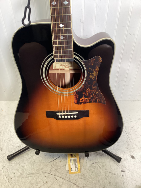 Vist Large View of Product Image Which is Used Epiphone DR-500MCE/VS Solid Top Acoustic Guitar Sunburst