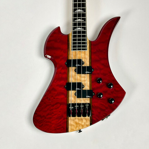 Vist Large View of Product Image Which is Used BC Rich HERITAGE CLASSIC MOCKINGBIRD Bass Guitar Red 4-String