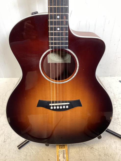 Vist Large View of Product Image Which is Used Taylor 214CE-SB Laminate Top Acoustic Guitar Tobacco Sunburst