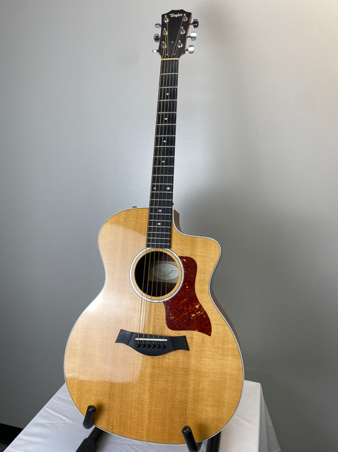 Vist Large View of Product Image Which is Used Taylor 214CE DLX Vintage Solid Top Acoustic Guitar Natural