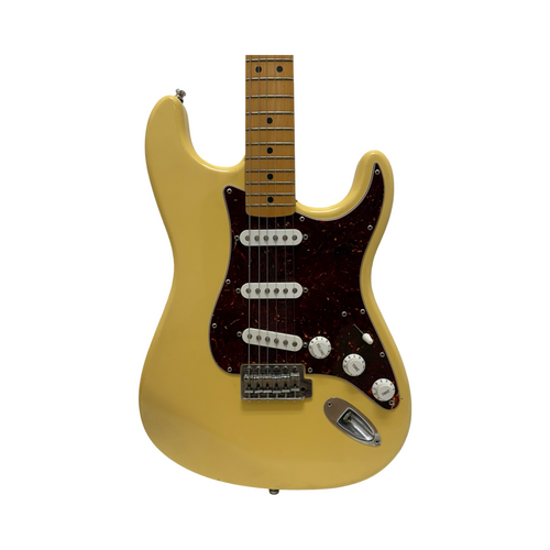 Vist Large View of Product Image Which is Used Fender 2002 STRAT REFIN Electric Guitar Yellow 6-String