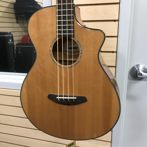 Vist Large View of Product Image Which is Used Breedlove PURSUIT BASS Acoustic Bass Guitar Natural 4-String