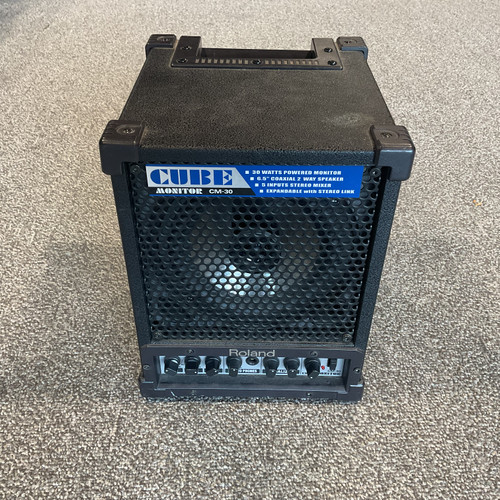 Used ROLAND CM-30 CUBE MONITOR Powered Full Range Speaker 41106-S000095847 Vist Large View of Product Image Which is Used ROLAND CM-30 CUBE MONITOR Powered Full Range Speaker