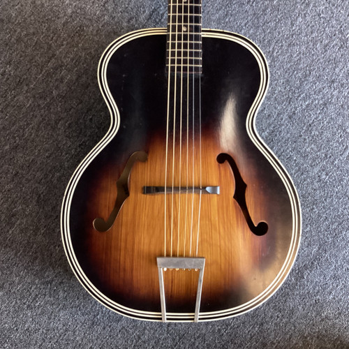 Vist Large View of Product Image Which is Used Harmony H-1215 ARCHTOP GUITAR Vintage Solid Top Acoustic Guitar Sunburst