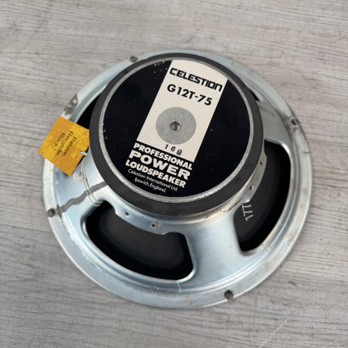 Used Celestion G12T-75 - 12-inch Guitar Speaker - 75-watt - 16-ohm 40112-S000179555 Vist Large View of Product Image Which is Used Celestion G12T-75 - 12-inch Guitar Speaker - 75-watt - 16-ohm