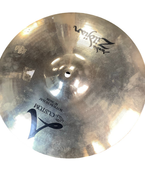 Vist Large View of Product Image Which is Used Zildjian 14 A CUSTOM BOTTOM Hi Hat Cymbals 14"