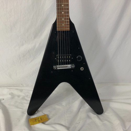 Vist Large View of Product Image Which is Used Gibson MELODY MAKER FLYING V Modern Metal Electric Guitar Black 6-String