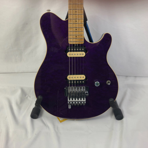 Vist Large View of Product Image Which is Used Ernie Ball AXIS Double Cut Electric Guitar Purple 6-String