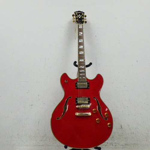 Vist Large View of Product Image Which is Used Washburn HB-35 Semi-Hollow Electric Guitar Red
