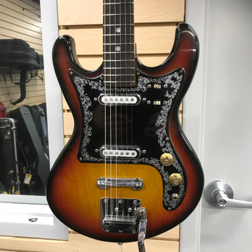 Vist Large View of Product Image Which is Used Norma EG408-2T Vintage Offset Dbl Cutaway Guitar Sunburst 6-String