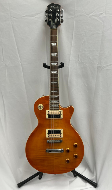 Vist Large View of Product Image Which is Used Agile 2000 LP Type Electric Guitar Orange 6-String
