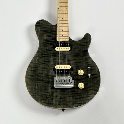 Vist Large View of Product Image Which is Used Sterling by Music Man Sub Series Axis Electric Guitar Trans Black 6-String