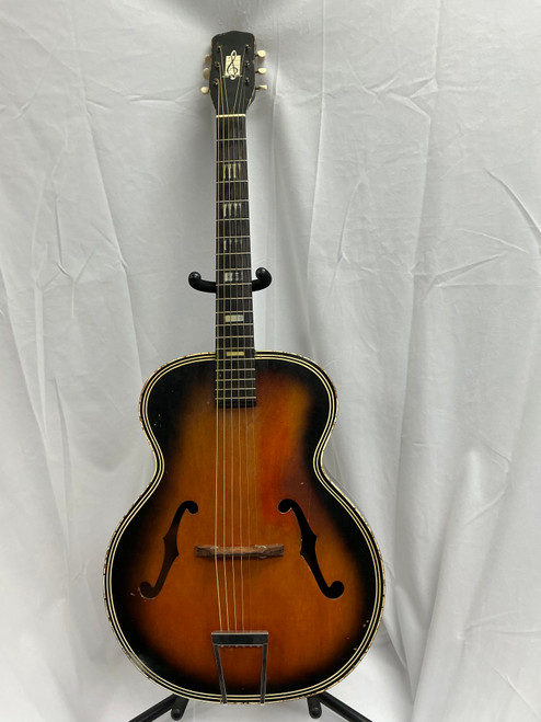 Vist Large View of Product Image Which is Used Harmony F62-M Vintage Solid Top Acoustic Guitar Sunburst