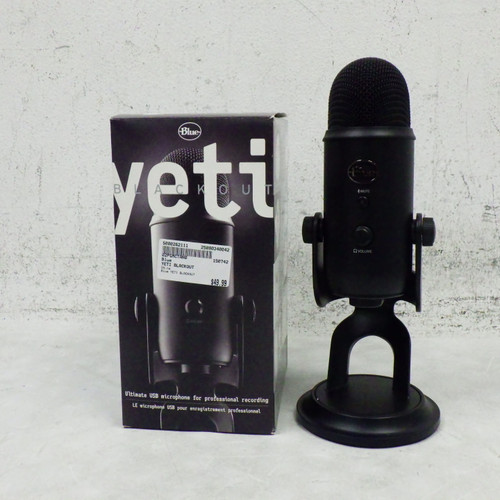 Vist Large View of Product Image Which is Used Blue YETI BLACKOUT USB Microphone