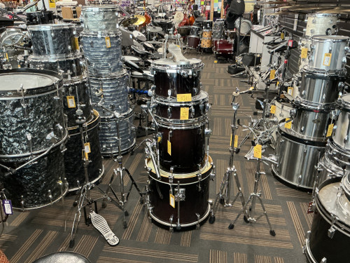 Vist Large View of Product Image Which is Used Tama SILVERSTAR MOCHA MISSING 1 RACK TOM Drum Shells and Hardware Brown