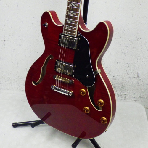 Vist Large View of Product Image Which is Used Washburn HB-35 Semi-Hollow Electric Guitar Red