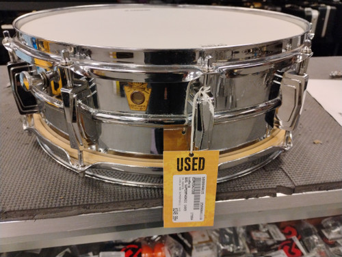Vist Large View of Product Image Which is Used Ludwig 60S SUPERPHONIC 14X5 Vintage Metal Snare Drum 14"