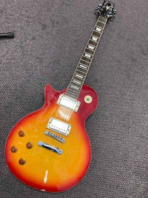 Used Jay Turser JT-220D LEFTY LP Type Electric Guitar Cherry Sunburst 6-String 40085-S000105972 Vist Large View of Product Image Which is Used Jay Turser JT-220D LEFTY LP Type Electric Guitar Cherry Sunburst 6-String