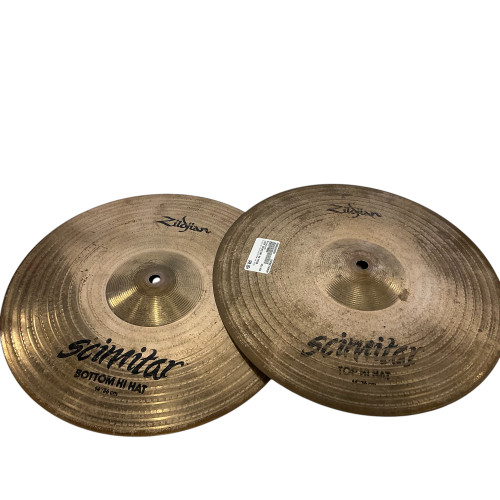 Used Zildjian 14IN SCIMITAR HH PAIR Hi Hat Cymbals 14" 40009-S000308906 Vist Large View of Product Image Which is Used Zildjian 14IN SCIMITAR HH PAIR Hi Hat Cymbals 14"