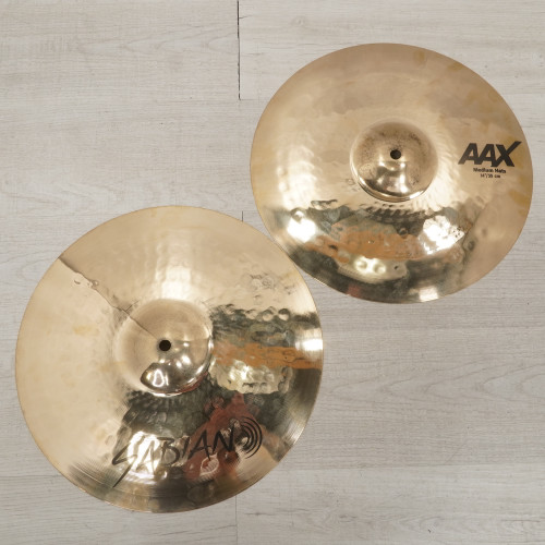 Vist Large View of Product Image Which is Used Sabian 14" Aax Medium Hi Hat Cymbal Pair