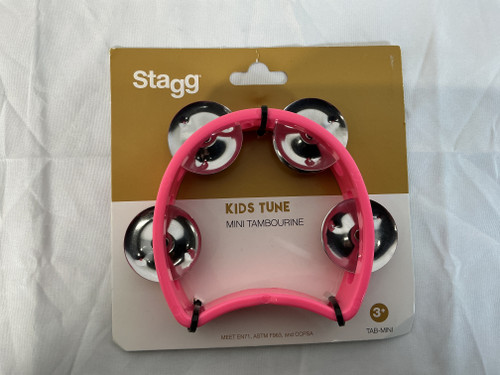New Stagg Mini tambourine pink 40012-TAB-MINIPK Vist Large View of Product Image Which is New Stagg Mini tambourine pink