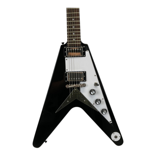Vist Large View of Product Image Which is Used Epiphone 2019 Flying V Ebony Modern Metal Electric Guitar Black 6-String