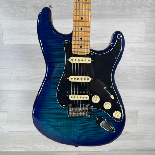 Vist Large View of Product Image Which is Used Fender Player II Stratocaster HSS Plus Top Limited-edition Electric Guitar - Blue Burst with Maple Fingerboard
