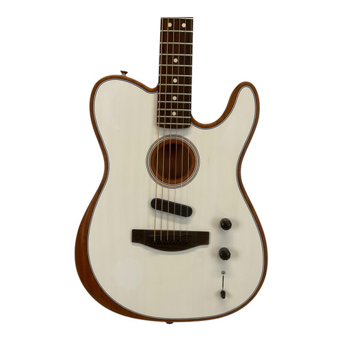 Vist Large View of Product Image Which is Used Fender Acoustasonic Player Telecaster Acoustic Guitar White