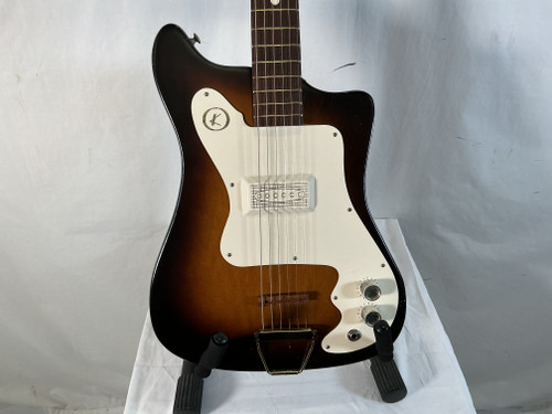 Vist Large View of Product Image Which is Used Kay K100 VANGUARD SINGLE PICKUP Vintage Offset Dbl Cutaway Guitar Sunburst 6-String