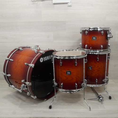 Vist Large View of Product Image Which is Used Yamaha 4pc Oak Custom Drum Shell Kit Sunburst