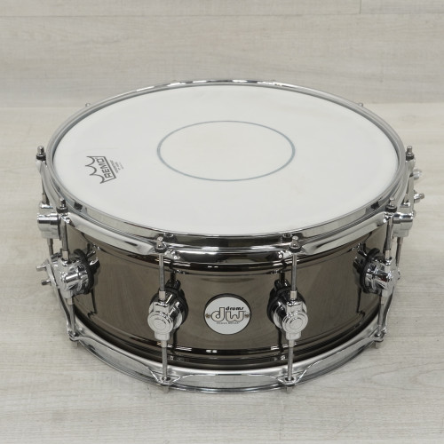 Vist Large View of Product Image Which is Used DW 14x6.5 Design Black Nickel Over Brass Snare Drum