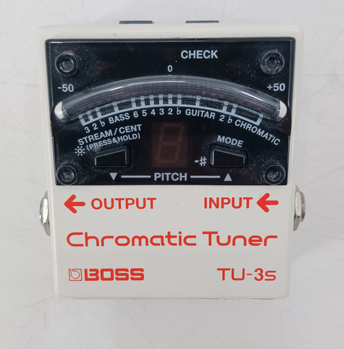 Vist Large View of Product Image Which is Used Boss TU-3S CROMATIC TUNER SHORT Tuner Pedal