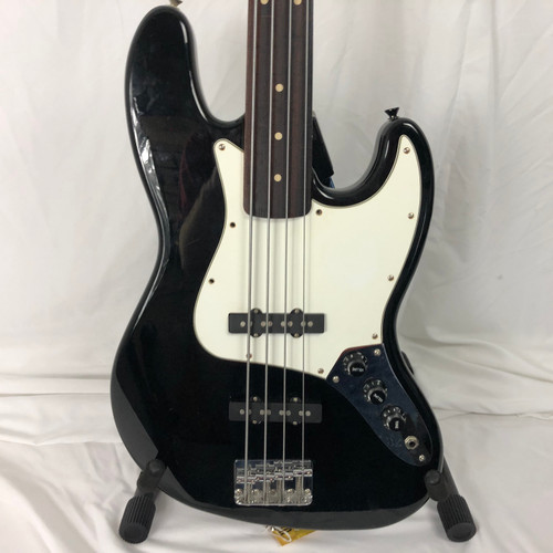 Vist Large View of Product Image Which is Used Fender JAZZ BASS FRETLESS J Type Bass Guitar Black 4-String