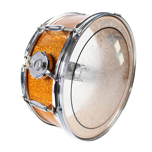 Vist Large View of Product Image Which is Used ORANGE SPARKLE SNARE Vintage Wood Snare Drum 14"