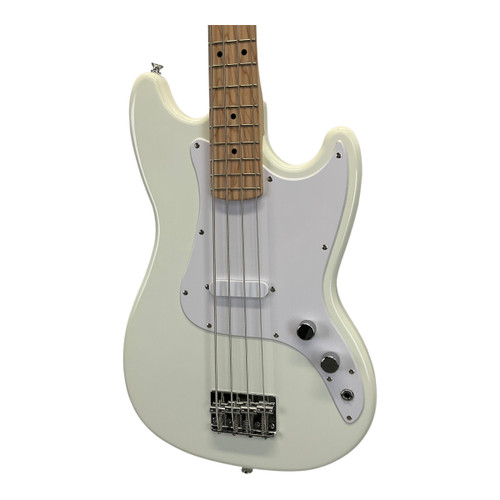 Vist Large View of Product Image Which is Used Squier Bronco Bass Guitar White 4-String