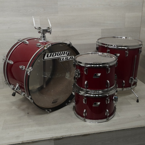 Vist Large View of Product Image Which is Used Ludwig Rocker Drum Shell Kit Red