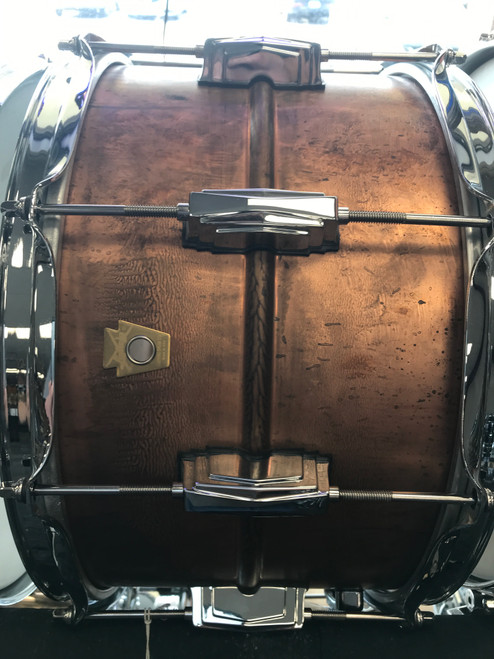Vist Large View of Product Image Which is Used Ludwig 8X14 COPPERPHONIC Metal Snare Drum 14"