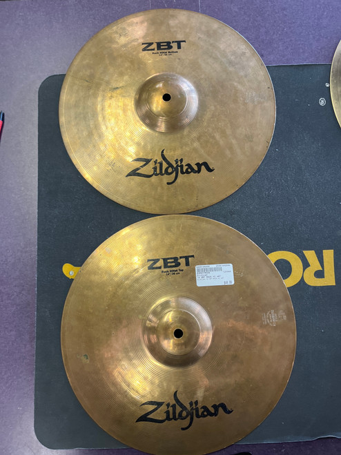 Vist Large View of Product Image Which is Used Zildjian 14 ZBT ROCK HI HAT Hi Hat Cymbals 14"