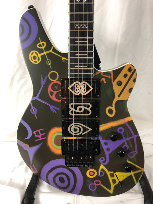 Vist Large View of Product Image Which is Used Reverend VERNON REID TOTEM SERIES Double Cut Electric Guitar Custom Graphics 6-String