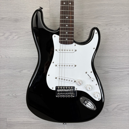 Vist Large View of Product Image Which is Used Squier AFFINITY STRAT S Type Electric Guitar Black 6-String