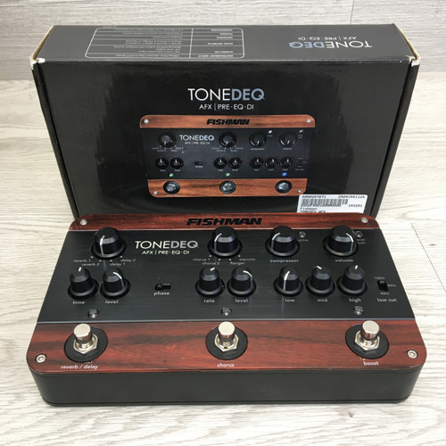 Vist Large View of Product Image Which is Used Fishman TONEDEQ AFX Accoustic PreAmp Pedal