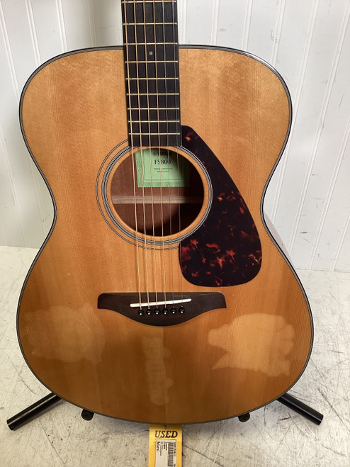 Vist Large View of Product Image Which is Used Yamaha FS800 Solid Top Acoustic Guitar Natural