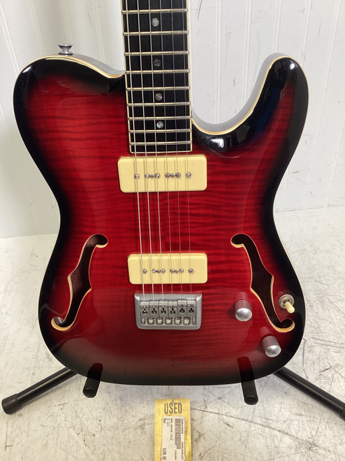 Vist Large View of Product Image Which is Used RWG RAVEN TELE Semi-Hollow Electric Guitar Red 6-String