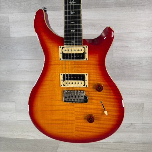 Vist Large View of Product Image Which is Used PRS SE Custom 24 Electric Guitar - Cherry Sunburst - Gig Bag Included